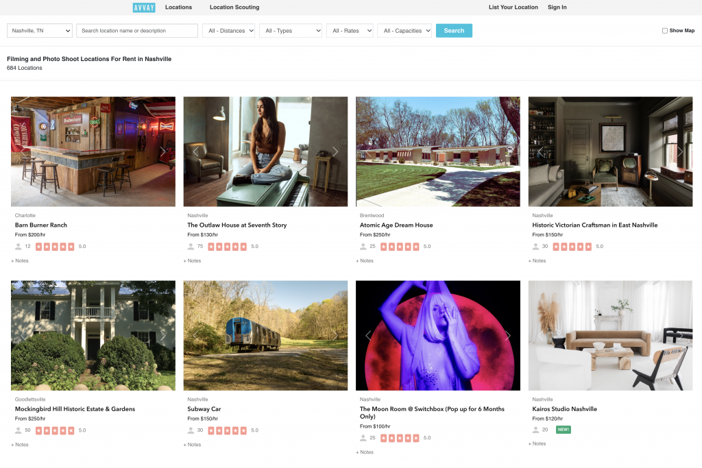 AVVAY Nashville Search Results